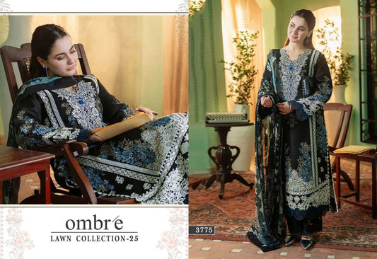 Ombre Pakistani Designer Stylish Super Hit Embroidered Lawn Suit