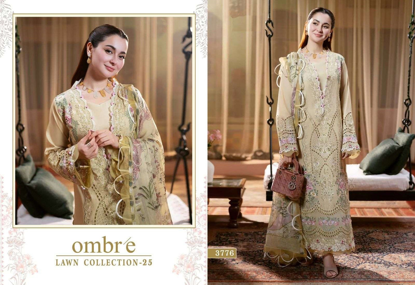 Ombre Pakistani Designer Stylish Hit Embroidered Lawn Suit