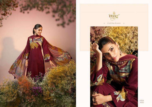 Rang Pakistani Designer Hit Silk Cotton Embroidered Suit