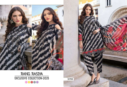 Rang Rasiya Pakistani Designer Embroidered Pure Cotton Lawn Suit