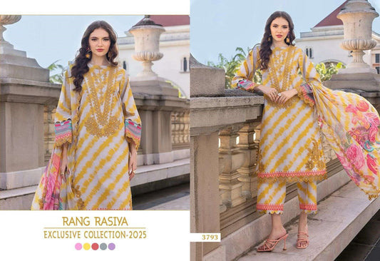 Rang Rasiya Pakistani Designer Embroidered Pure Cotton Lawn Suit