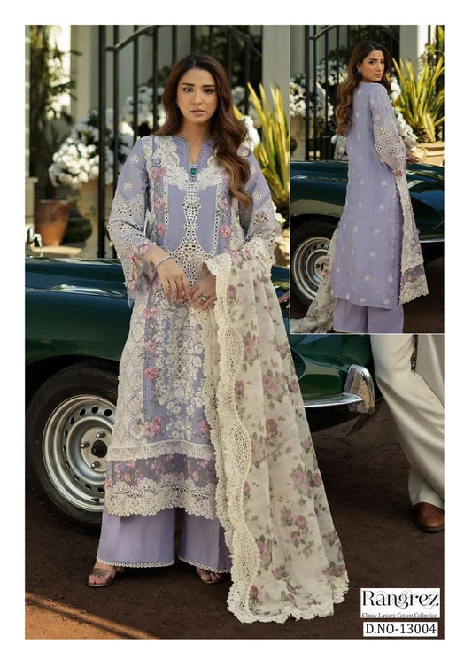 Rangrez Pakistani Designer Pure Cotton Printed Shalwar Suit