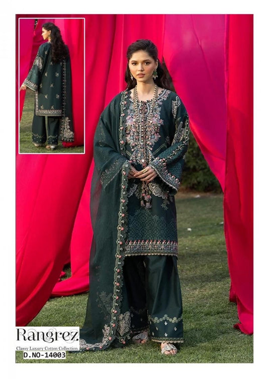 Rangrez Pakistani Designer Pure Cotton Printed Shalwar Suit