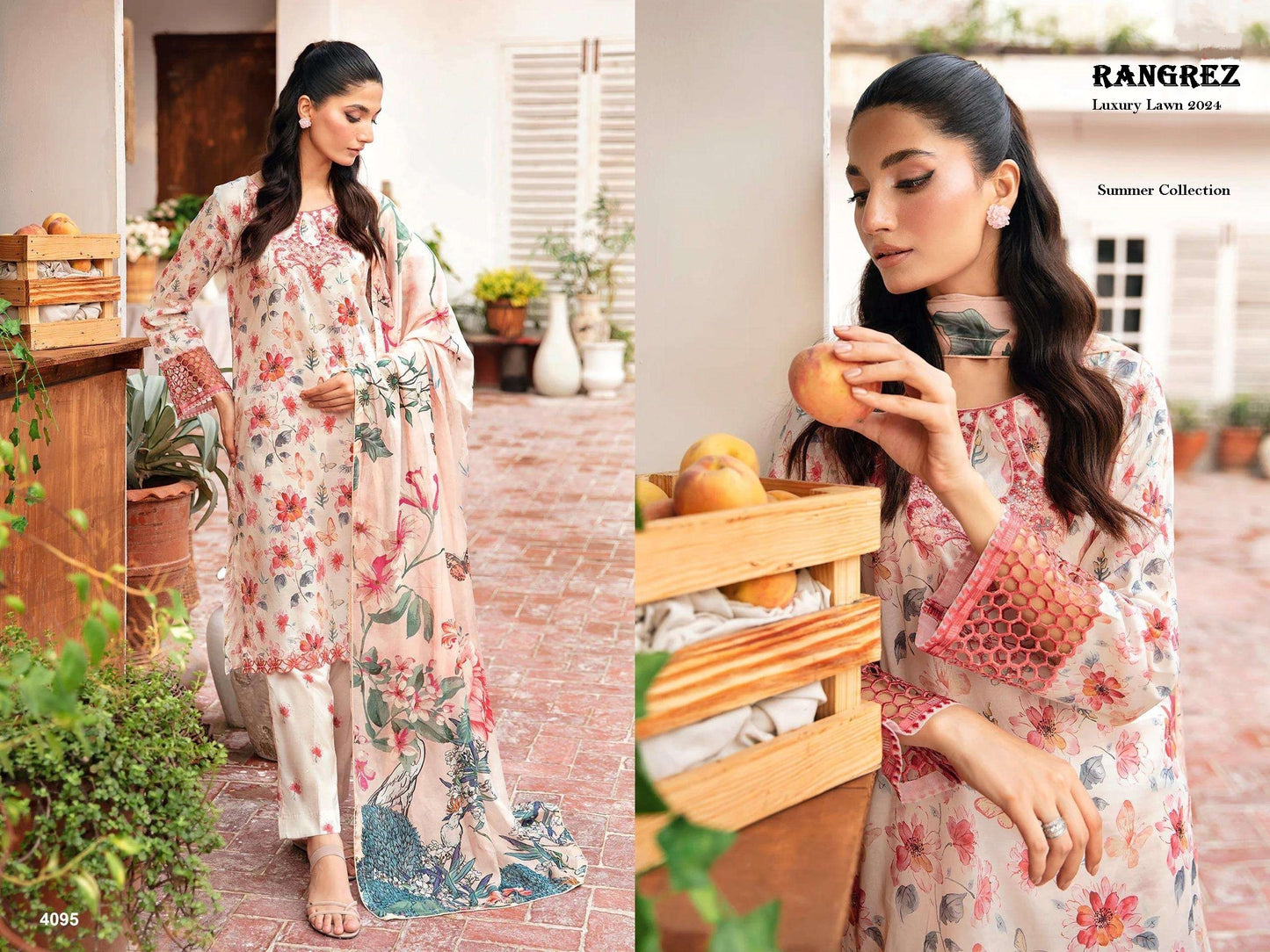 Rangrez Exclusive Pakistani Designer Cotton Embroidered Lawn Suit