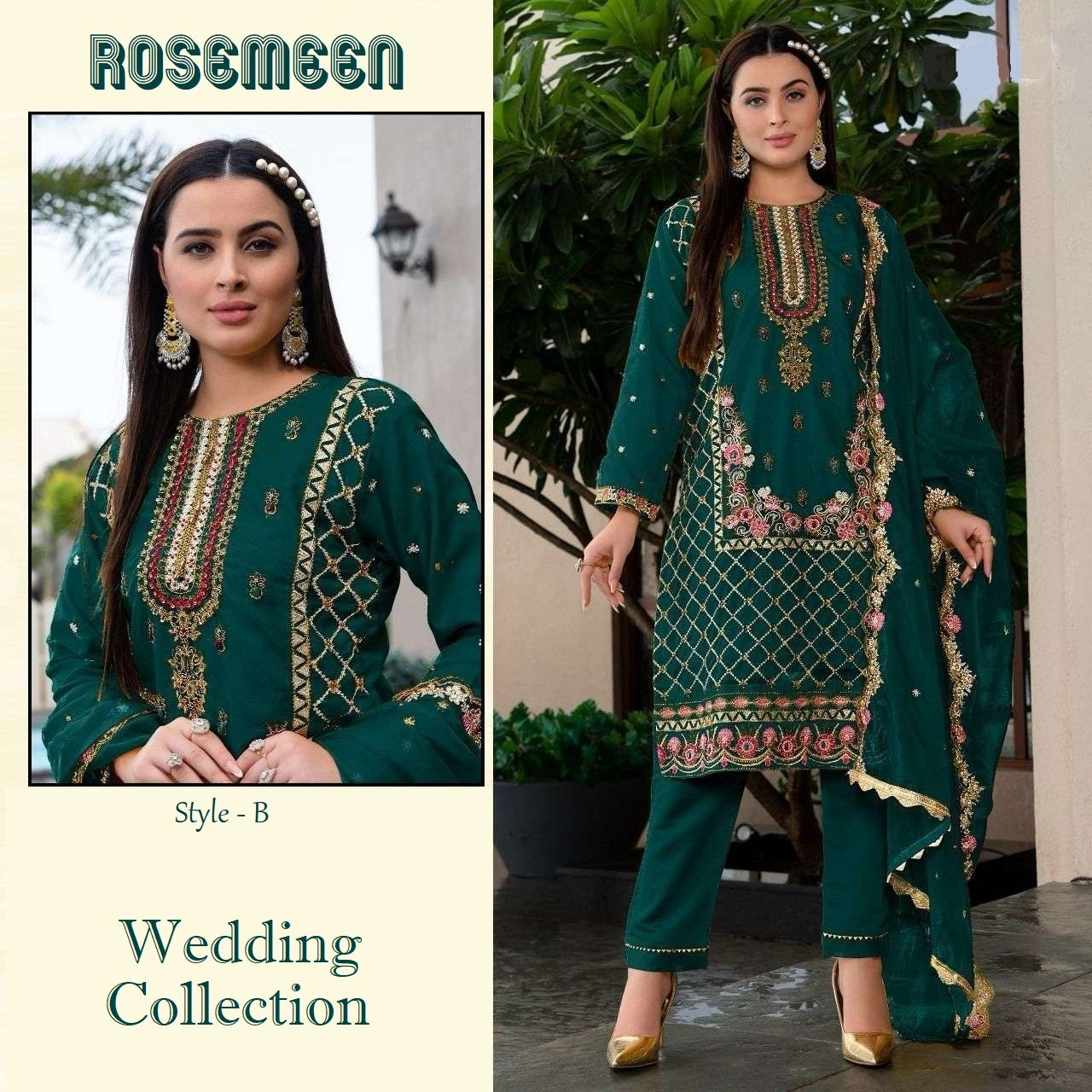 Rosemeen Pakistani Designer Hit Wedding Party Wear Dress