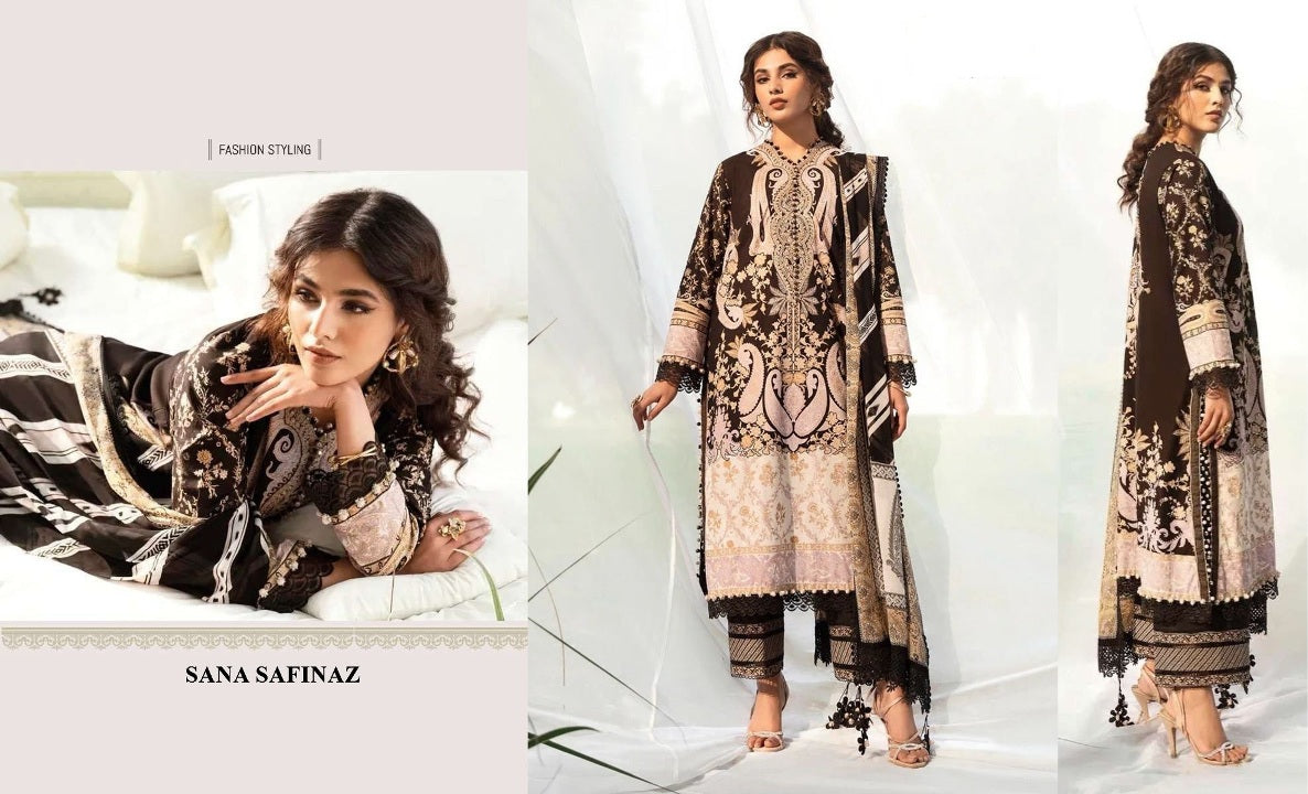 Sana Safinaz Pakistani Designer Embroidered Lawn Suit