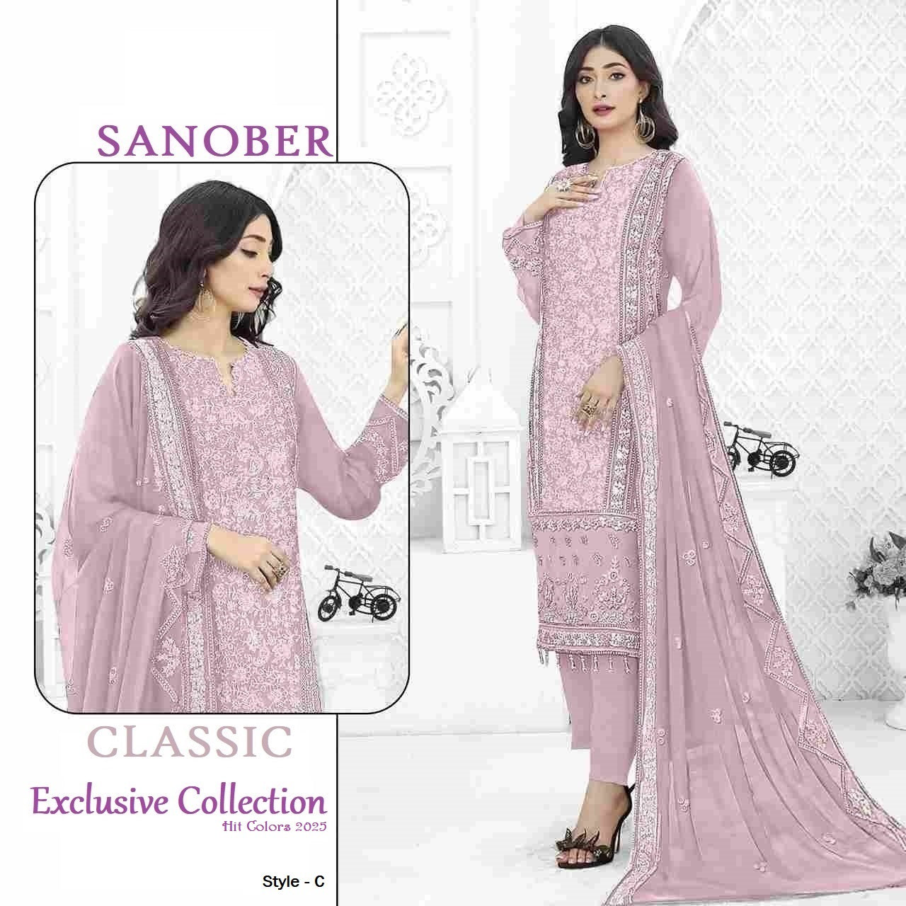 Sanober Pakistani Designer Classic Hit Wedding Party Wear Dress