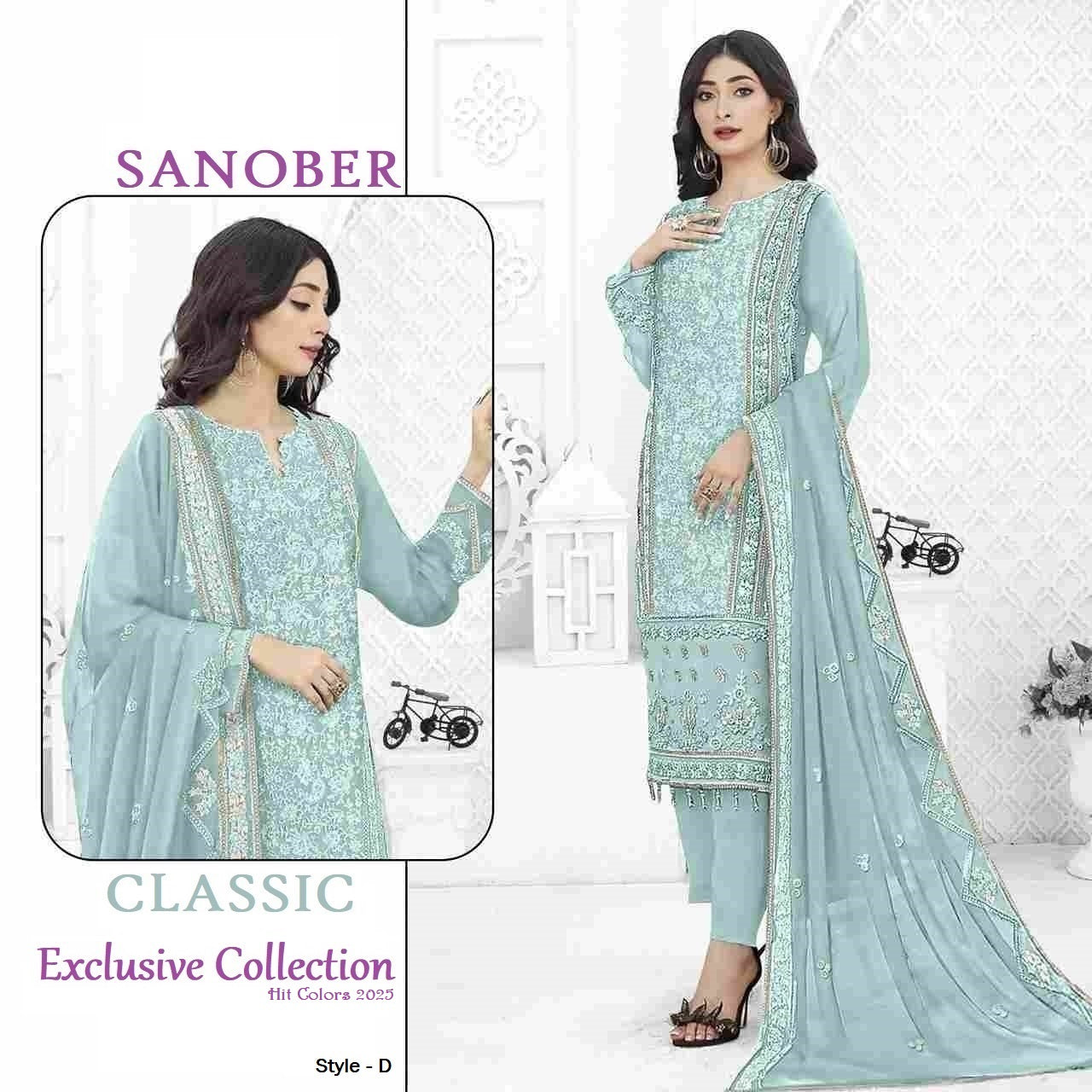 Sanober Pakistani Designer Classic Hit Wedding Party Wear Dress