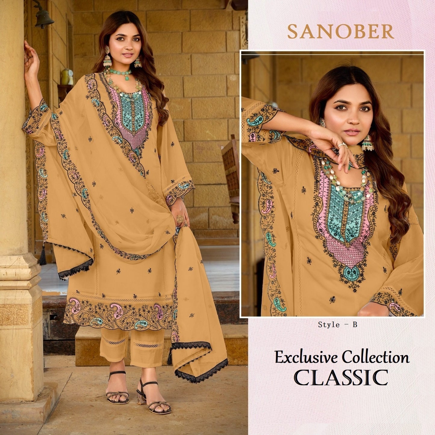 Sanober Pakistani Designer Classic Hit Wedding Party Wear Dress
