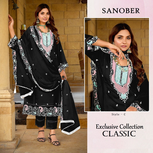 Sanober Pakistani Designer Classic Hit Wedding Party Wear Dress