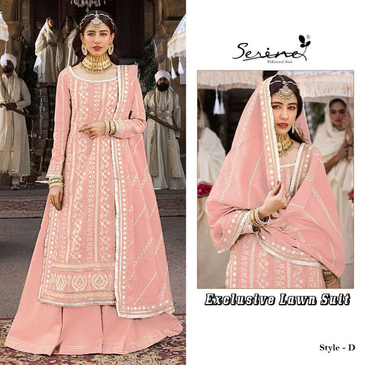 Serene Pakistani Designer Classic Embroidered Luxury Lawn Suit