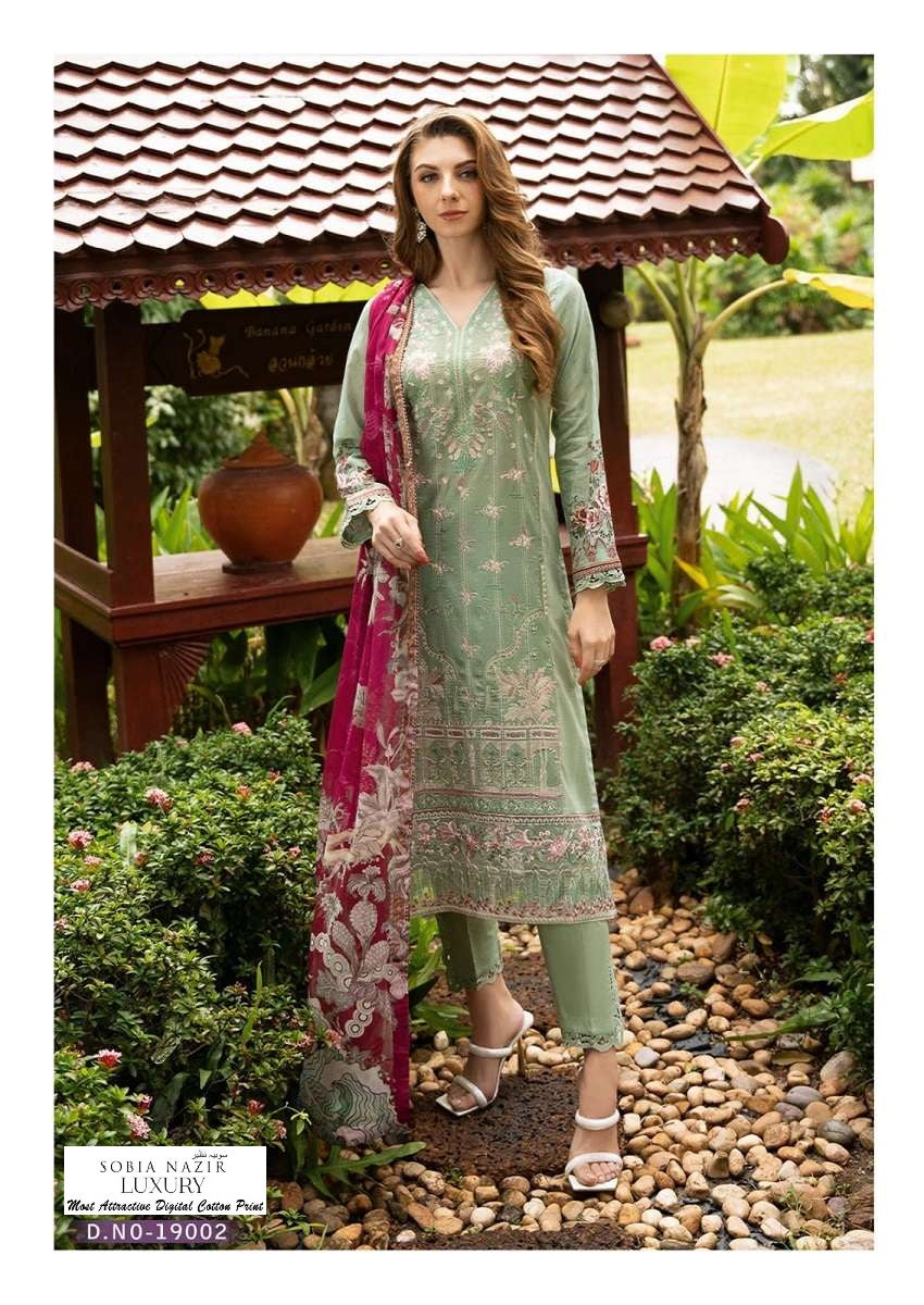 Sobia Nazir Pakistani Designer Luxury Pure Cotton Printed Suit
