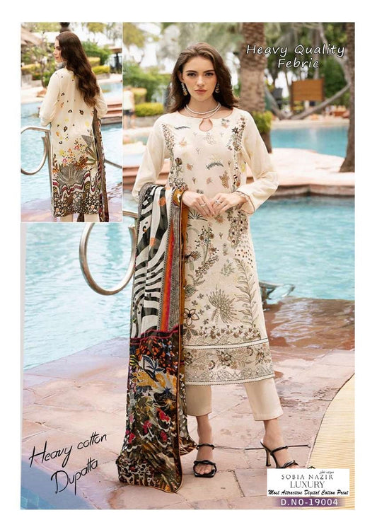 Sobia Nazir Pakistani Designer Luxury Pure Cotton Printed Suit