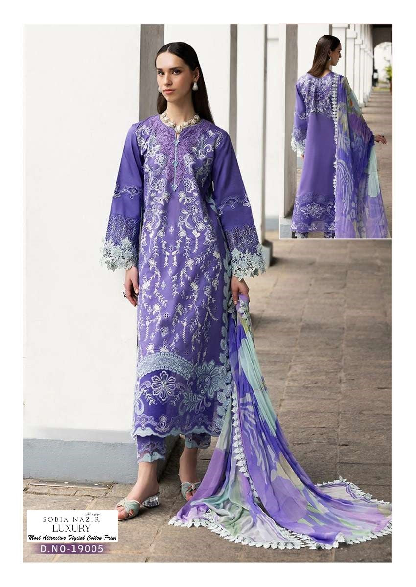 Sobia Nazir Pakistani Designer Luxury Pure Cotton Printed Suit