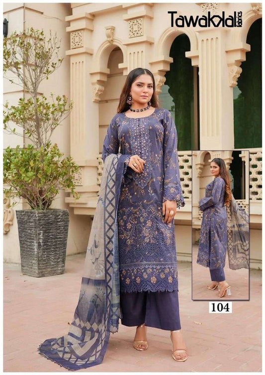 Tawakkal Pakistani Designer Pure Cotton Printed Shalwar Suit