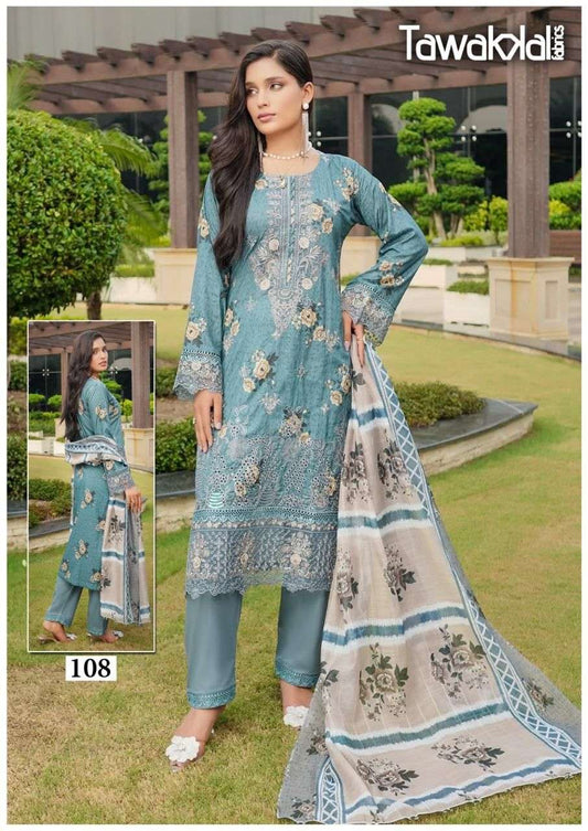 Tawakkal Pakistani Designer Pure Cotton Printed Shalwar Suit