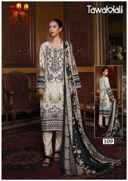 Tawakkal Pakistani Designer Pure Cotton Printed Shalwar Suit