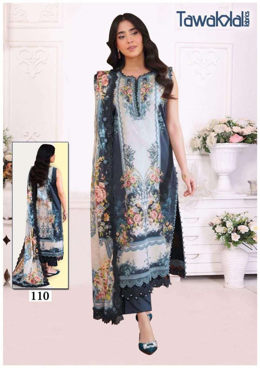 Tawakkal Pakistani Designer Pure Cotton Printed Shalwar Suit