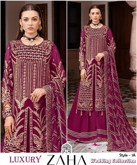 Zaha Pakistani Designer Luxury Wedding Party Wear Dress