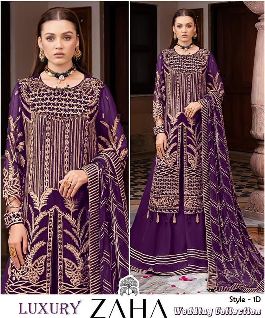 Zaha Pakistani Designer Luxury Wedding Party Wear Dress