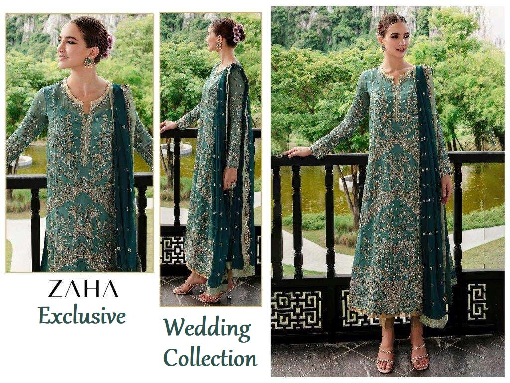 Zaha Pakistani Designer Luxury Wedding & Party Wear Dress