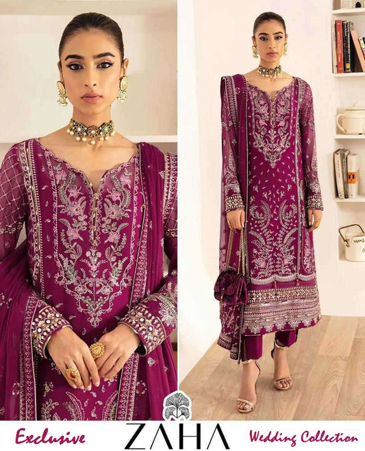 Zaha Luxury Pakistani Designer Hit Wedding Party Wear Suit