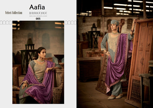 Aafiya Pakistani Designer Beautiful Velvet Classic Party Wear Dress