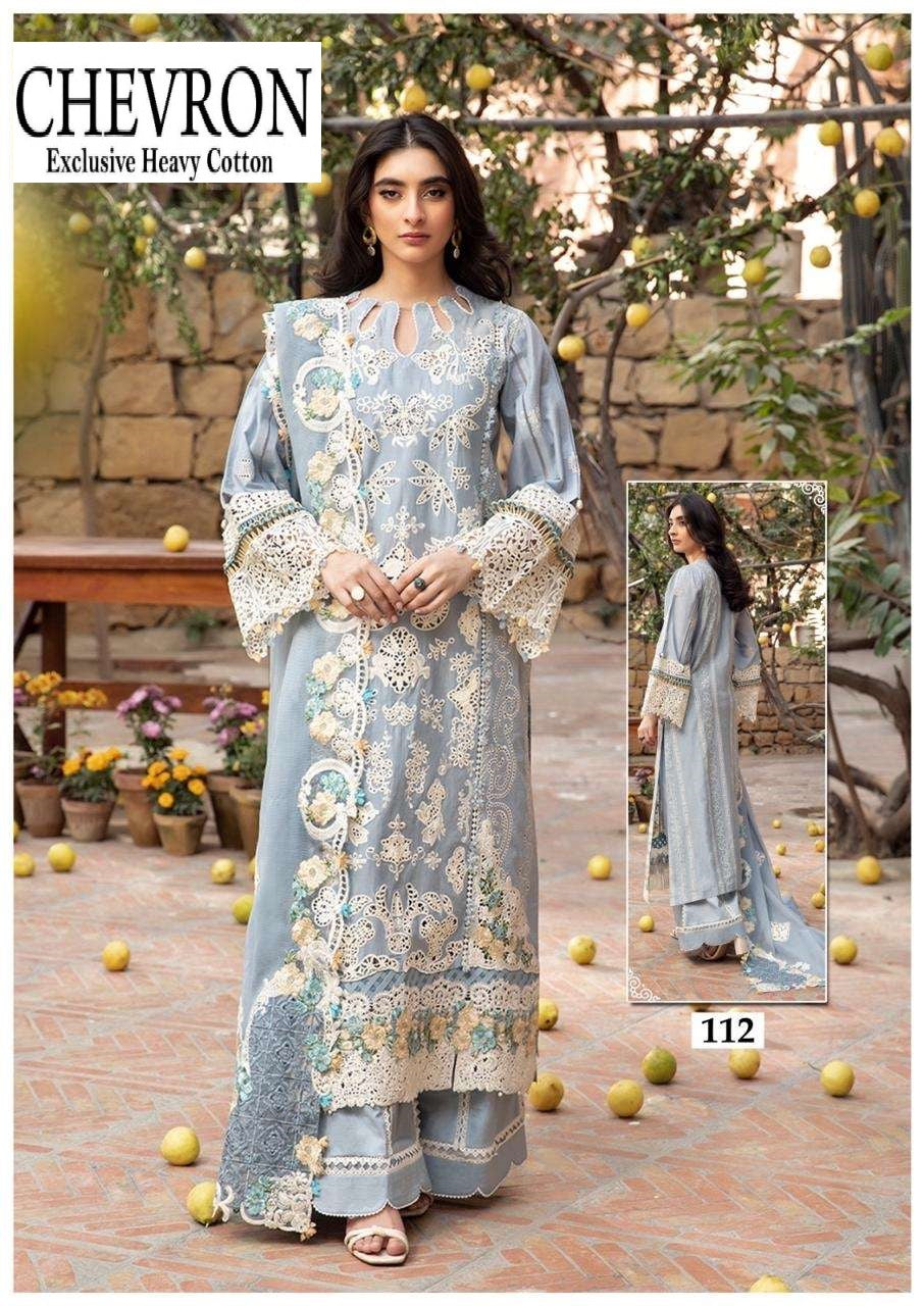 Chevron Pakistani Designer Pure Lawn Cotton Printed Suit