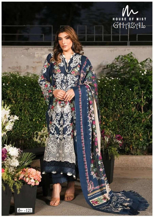 Ghazal Pakistani Designer Pure Cotton Printed Shalwar Suit