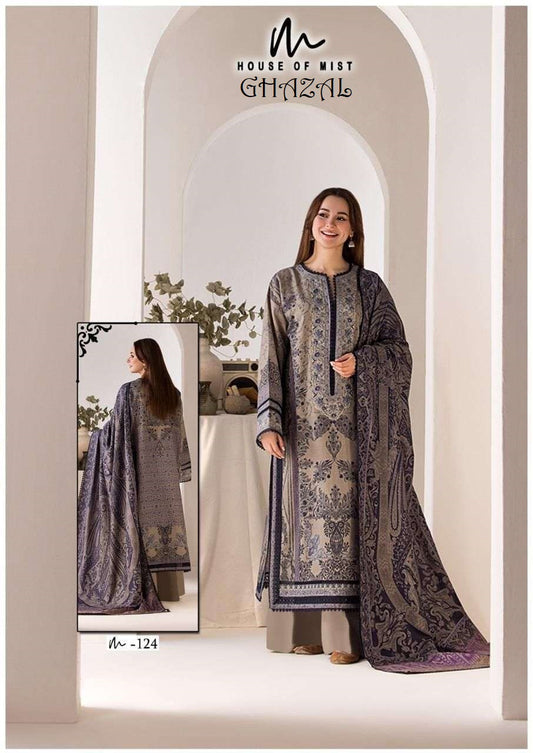 Ghazal Pakistani Designer Pure Cotton Printed Shalwar Suit