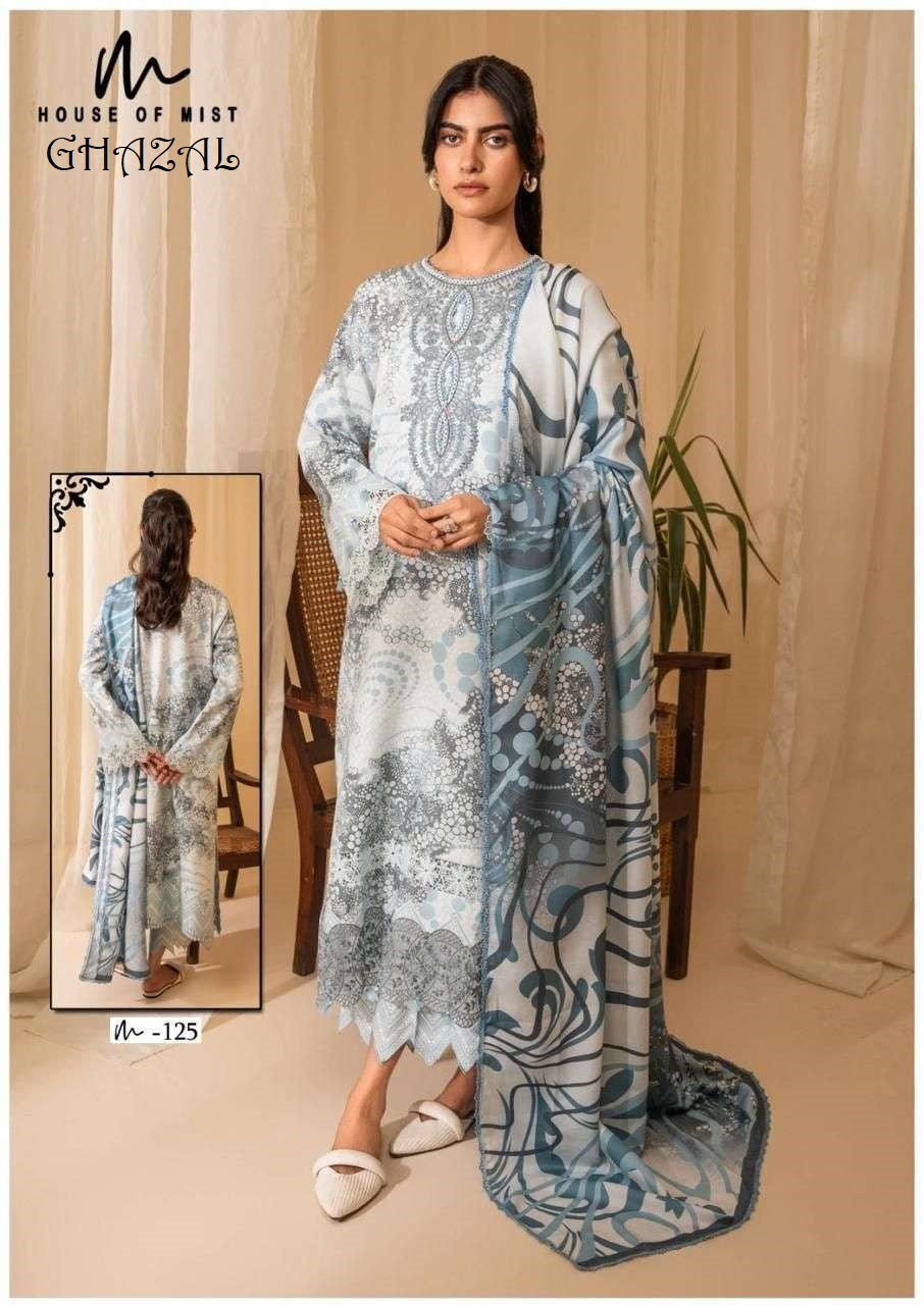 Ghazal Pakistani Designer Pure Cotton Printed Shalwar Suit