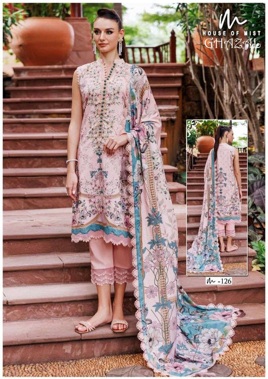 Ghazal Pakistani Designer Pure Cotton Printed Shalwar Suit