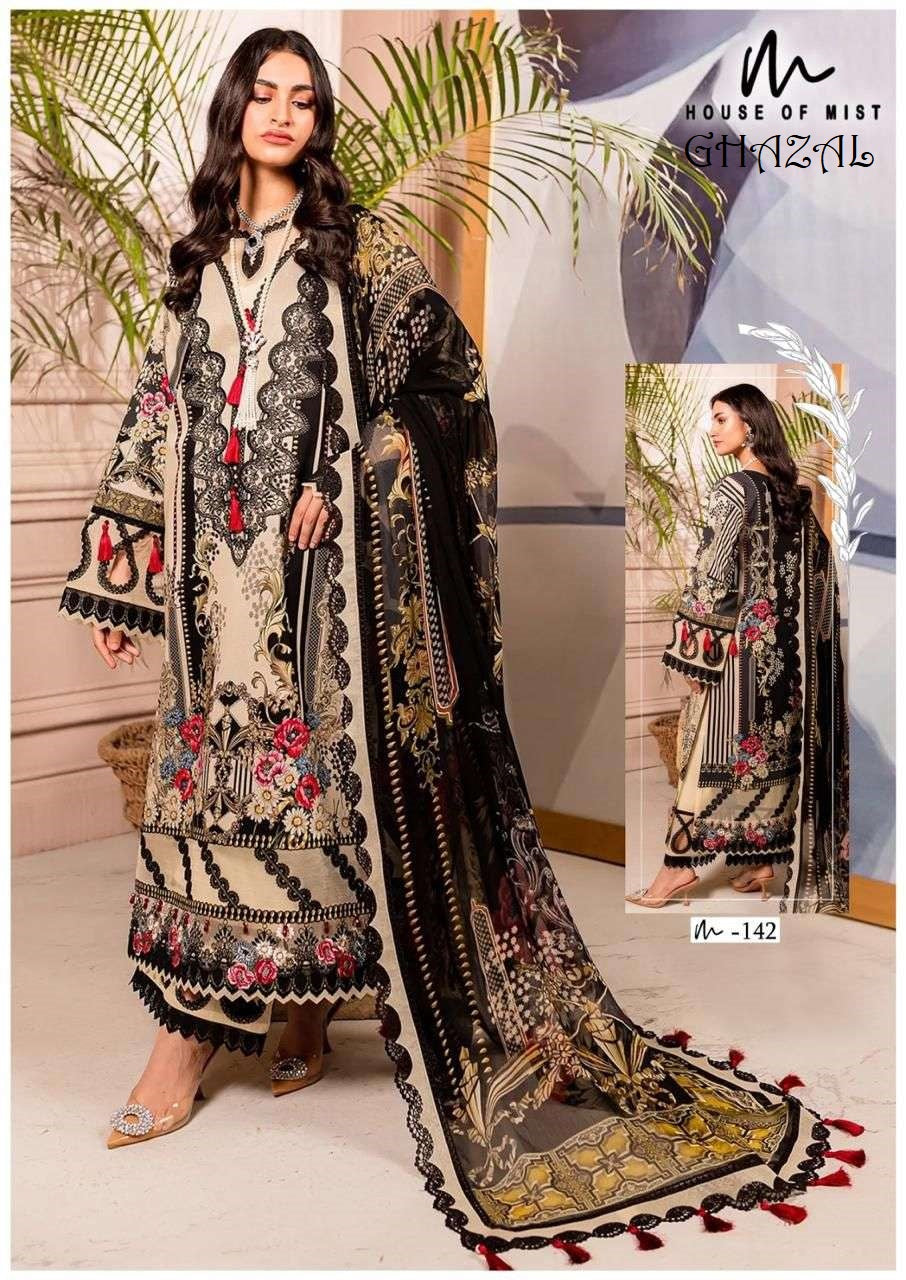 Ghazal Pakistani Designer Pure Cotton Printed Shalwar Suit