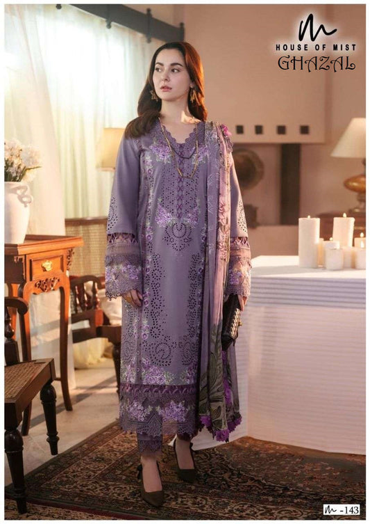 Ghazal Pakistani Designer Pure Cotton Printed Shalwar Suit