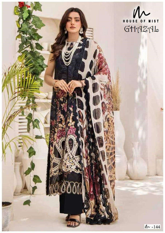 Ghazal Pakistani Designer Pure Cotton Printed Shalwar Suit