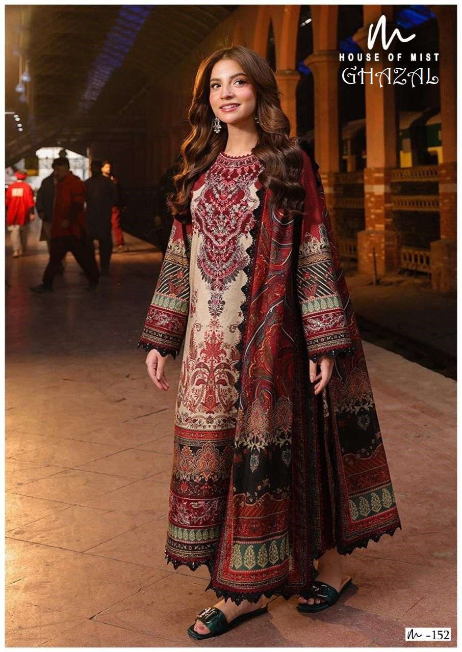 Ghazal Pakistani Designer Pure Cotton Printed Shalwar Suit
