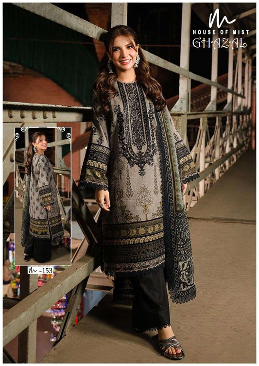 Ghazal Pakistani Designer Pure Cotton Printed Shalwar Suit
