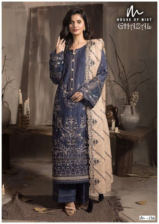 Ghazal Pakistani Designer Pure Cotton Printed Shalwar Suit