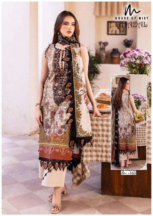 Ghazal Pakistani Designer Pure Cotton Printed Shalwar Suit