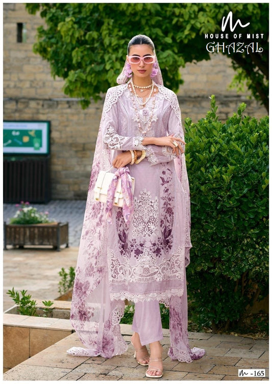 Ghazal Pakistani Designer Pure Cotton Printed Shalwar Suit