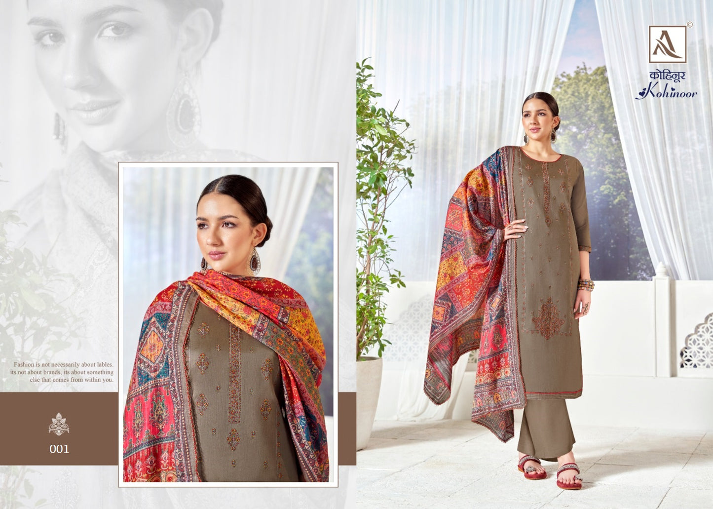 Kohinoor Pakistani Designer Classic Hit Pure Cotton Embroidered Suit