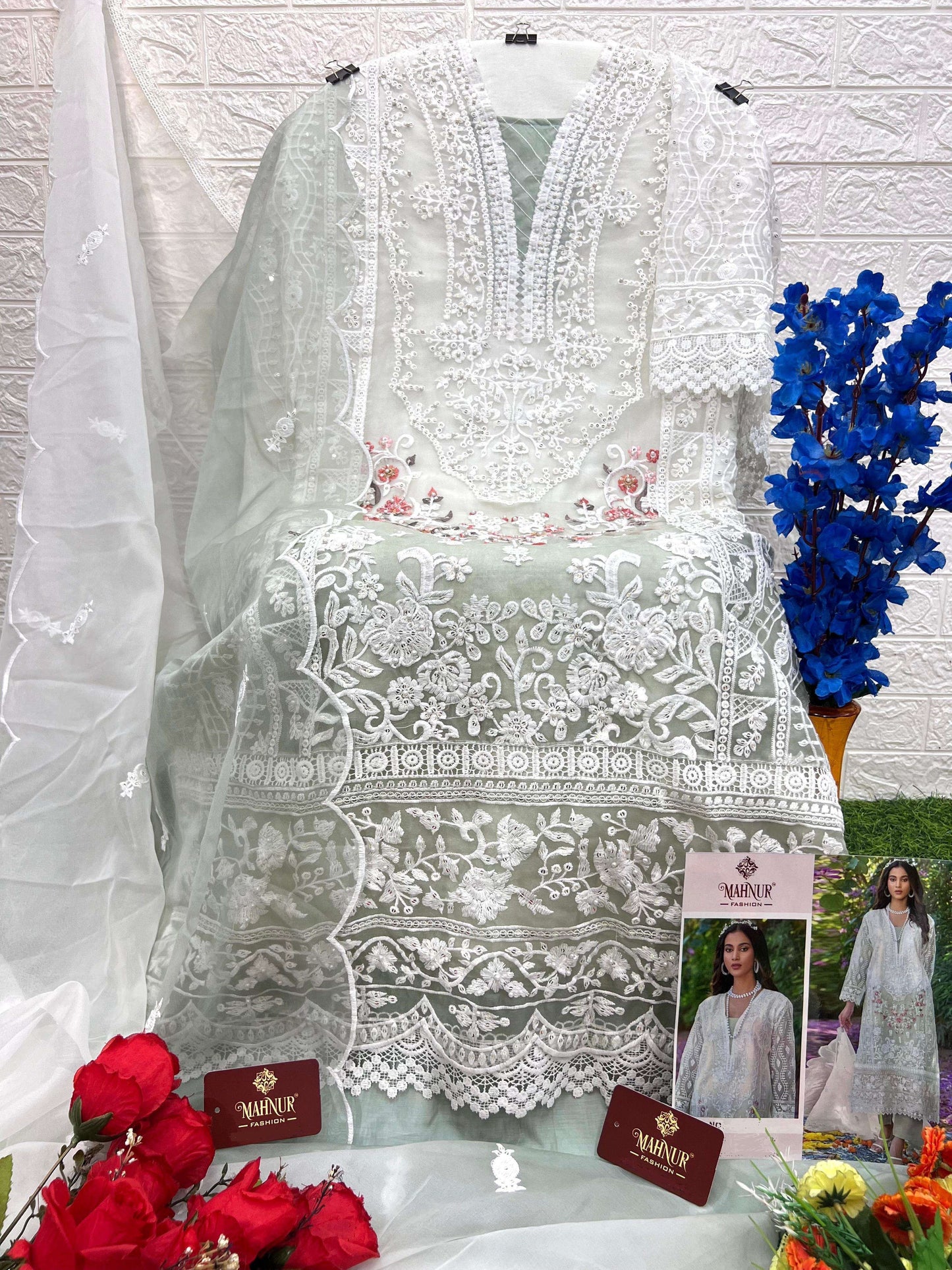 Mahnur Pakistani Designer Hit Shaded Luxury Wedding Party Dress