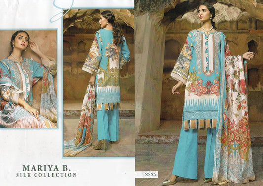 Mariya b Pakistani Designer Winter Collection Embroidered Suit