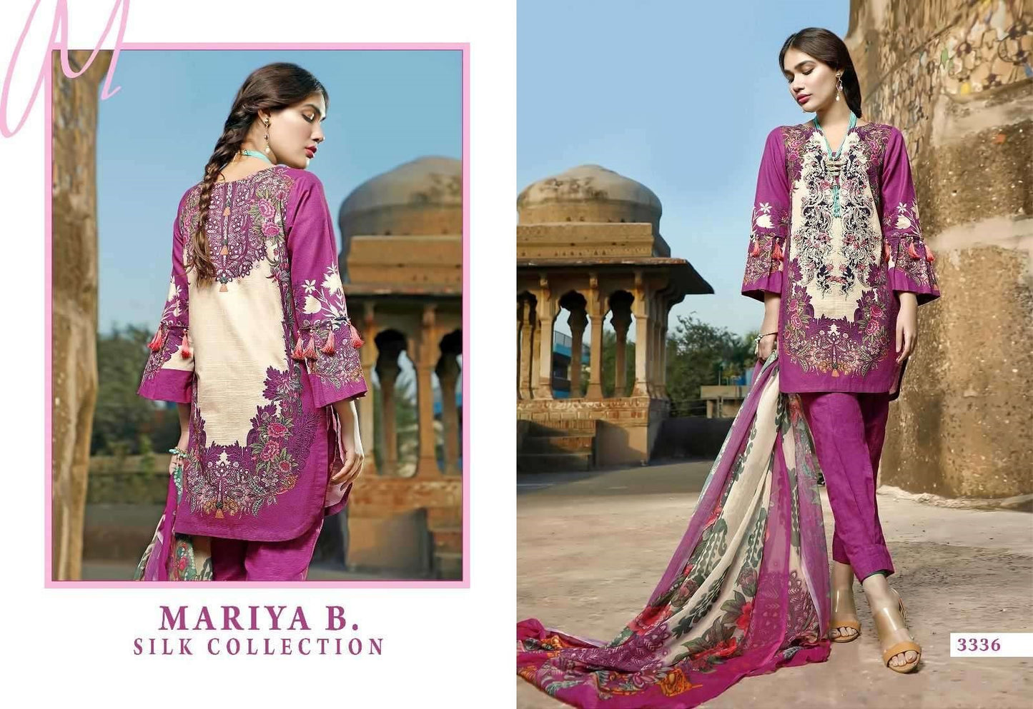 Mariya b Pakistani Designer Winter Collection Embroidered Suit