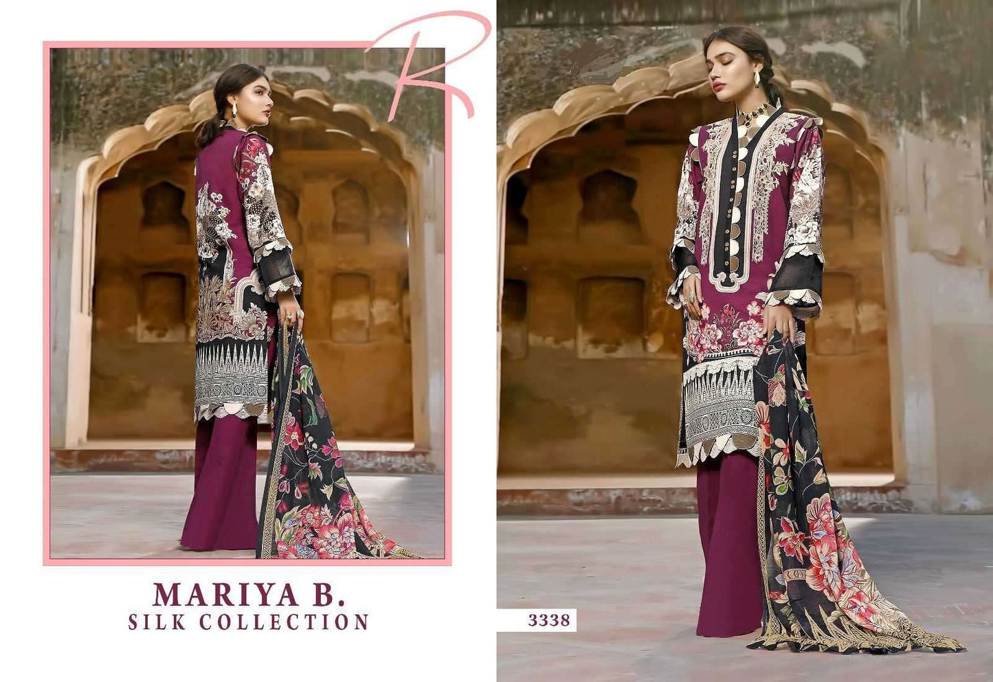 Mariya b Pakistani Designer Winter Collection Embroidered Suit