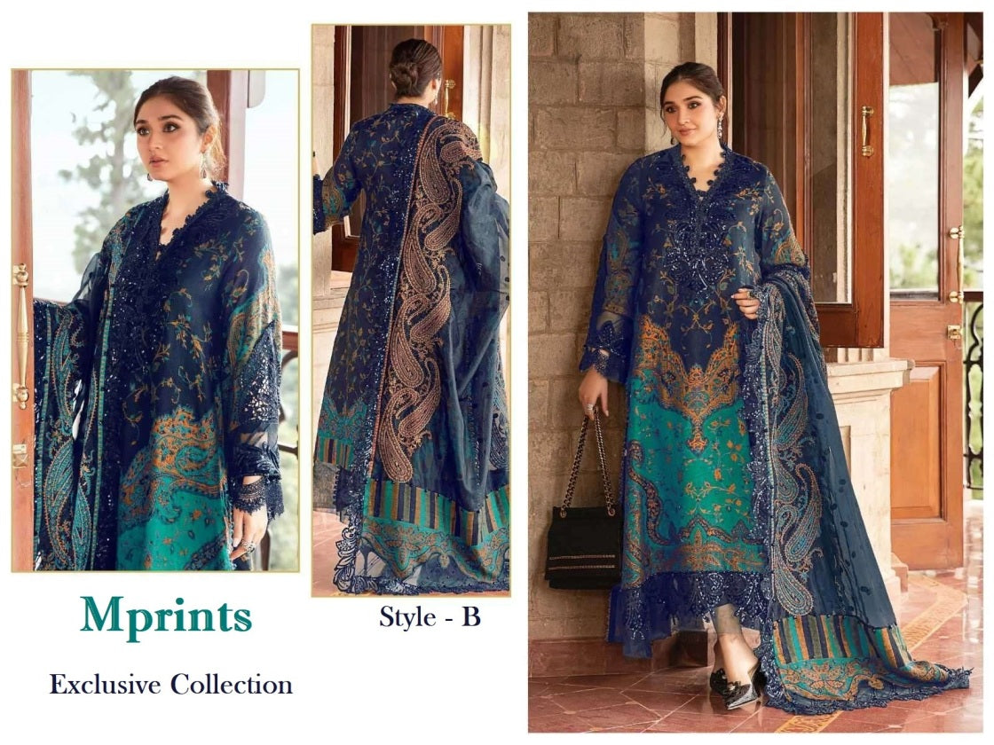 Mprint Pakistani Designer Super Hit Embroidered Lawn Suit - AliShaif