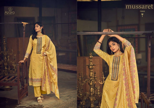 Azara Mussaret Pakistani Designer Classic Embroidered Lawn Suit