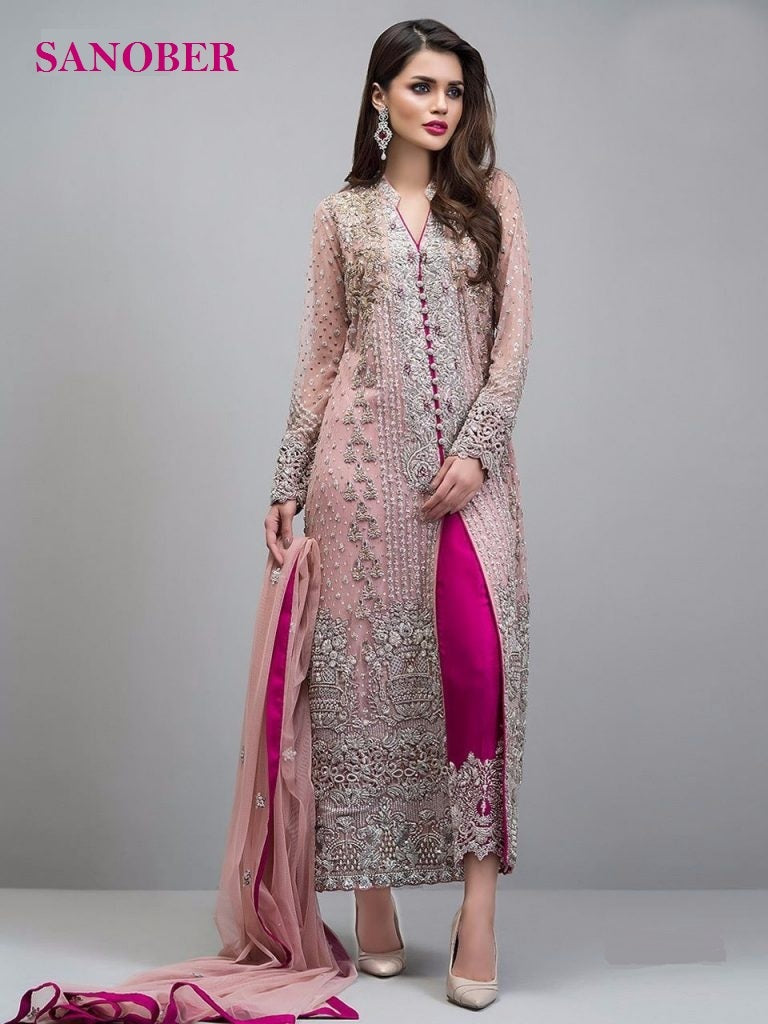 Sanober Dashing Pakistani Designer Stylish Party Wear Dress