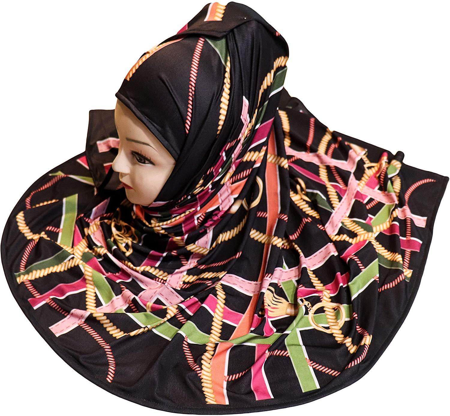 Golden Chain Digital Printed Scarf Hijab - AliShaif