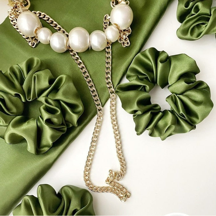 Olive Green Scrunchie
